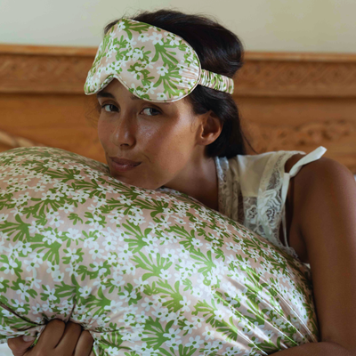 FLOR Duo – Silk Travel Pillowcase & Sleep Mask Set