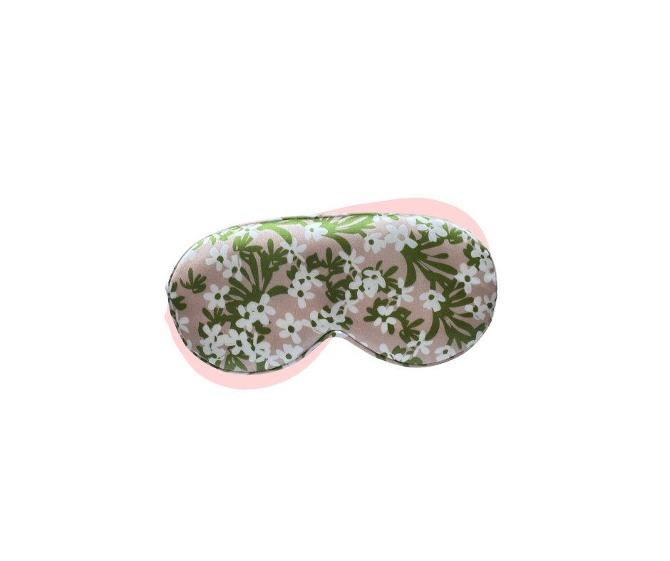 Floral 100% Silk and silver nanoparticle added sleep mask by LATRAVLA