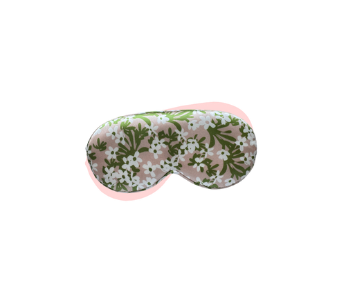 Floral 100% Silk and silver nanoparticle added sleep mask by LATRAVLA