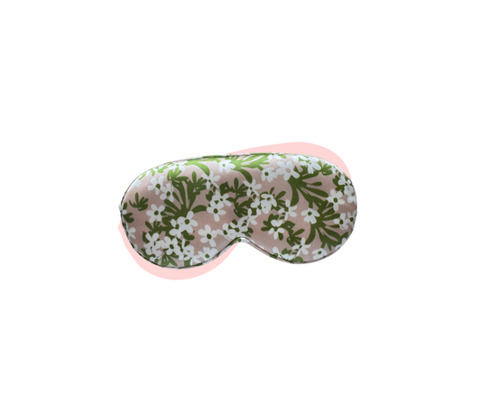 Floral 100% Silk and silver nanoparticle added sleep mask by LATRAVLA