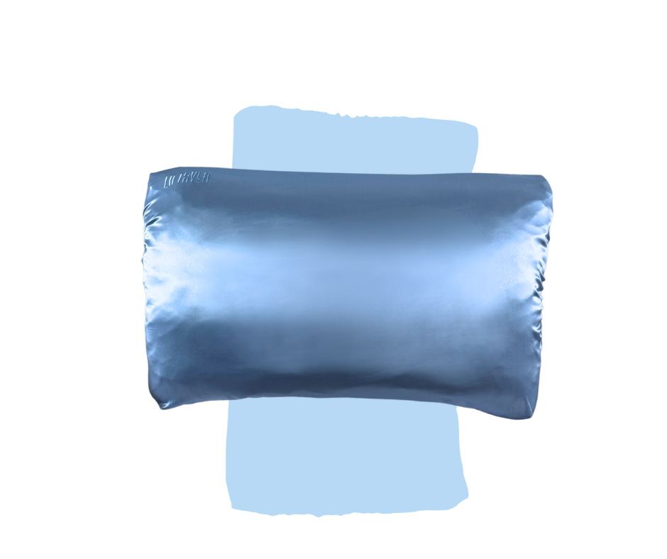 mulberry silk blue pillowcase