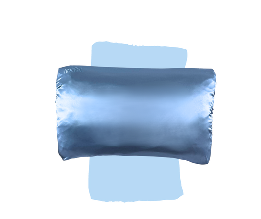 mulberry silk blue pillowcase