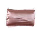 Rose mulberry silk and silver nanoparticle travel pillowcase by latravla.