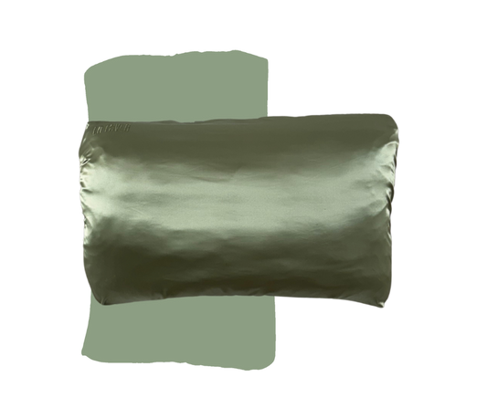 Green mulberry silk PillowWrap by LATRAVLA