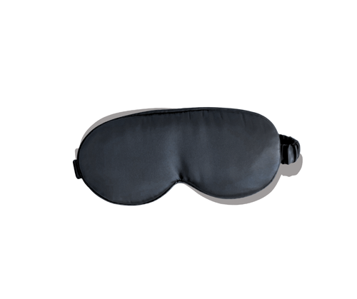 charcoal colour mulberry silk and silver nanoparticle 100% silk padded sleep mask