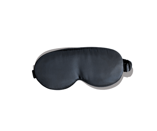 charcoal colour mulberry silk and silver nanoparticle 100% silk padded sleep mask